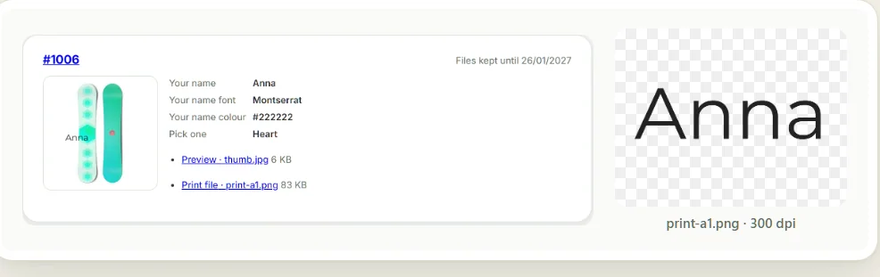 Print-ready 300 dpi files, drawn exactly like the preview.